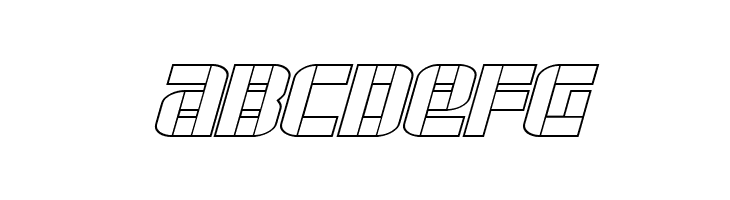 Force Commander Outline Italic  Free Fonts Download