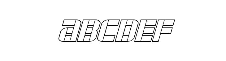 Force Commander Outline Italic  Free Fonts Download