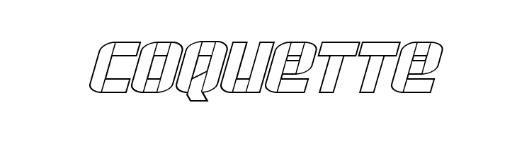 Force Commander Outline Italic  Free Fonts Download