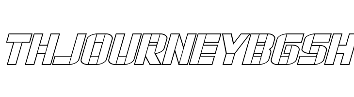 Force Commander Outline Italic  Free Fonts Download
