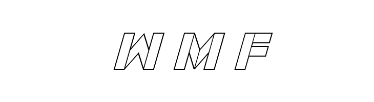 Force Commander Outline Italic  Free Fonts Download