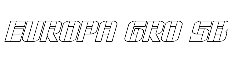 Force Commander Outline Italic  Free Fonts Download