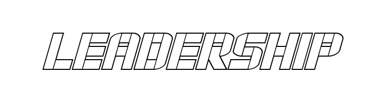 Force Commander Outline Italic  Free Fonts Download