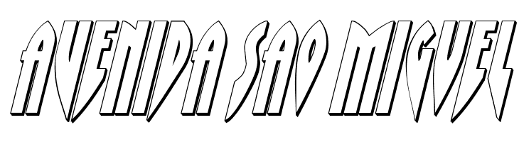 Zirconian 3D Italic  Free Fonts Download