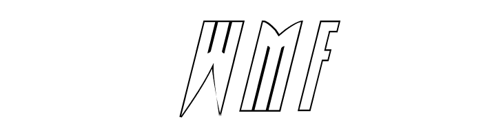 Zirconian Outline Italic  Free Fonts Download