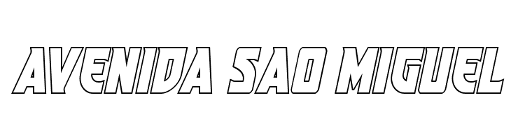 Kung-Fu Master Outline Italic  Free Fonts Download