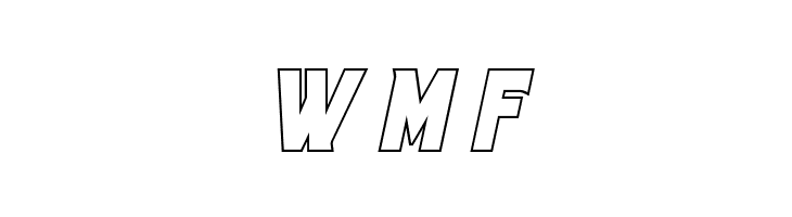 Kung-Fu Master Outline Italic  Free Fonts Download