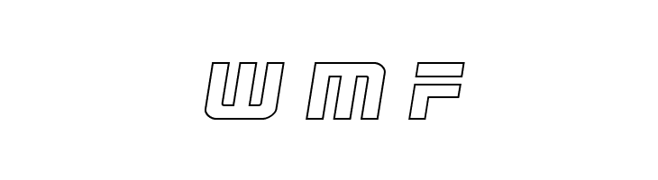 Astro Armada Outline Semi-Ital  Free Fonts Download