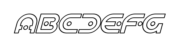 SF Planetary Orbiter Outline Italic  Free Fonts Download