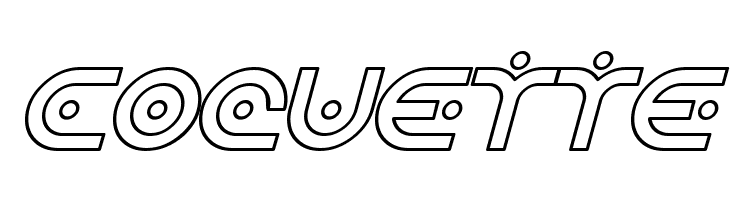 SF Planetary Orbiter Outline Italic  Free Fonts Download