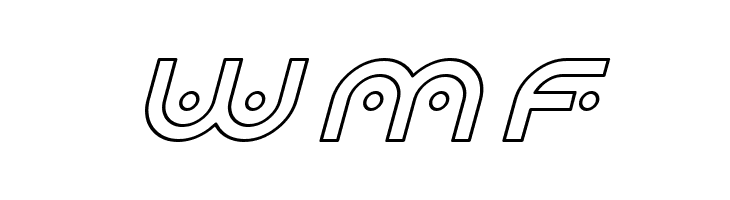 SF Planetary Orbiter Outline Italic  Free Fonts Download