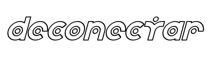 SF Planetary Orbiter Outline Italic  Free Fonts Download