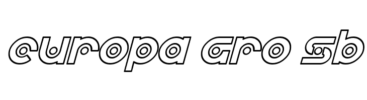 SF Planetary Orbiter Outline Italic  Free Fonts Download