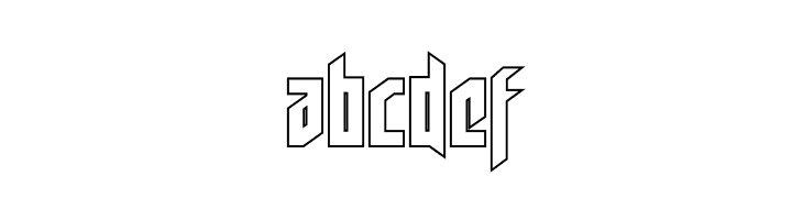 Deathshead Outline  Free Fonts Download