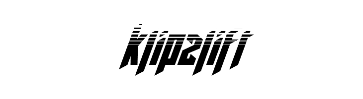 Deathshead Halftone Italic  Free Fonts Download