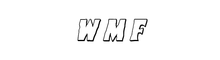 Dusk Demon 3D Italic  Free Fonts Download