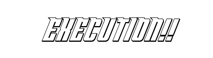 Bandit & Snowman 3D Italic  Free Fonts Download