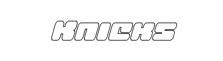 Hula Hoop Girl Outline Italic  Free Fonts Download