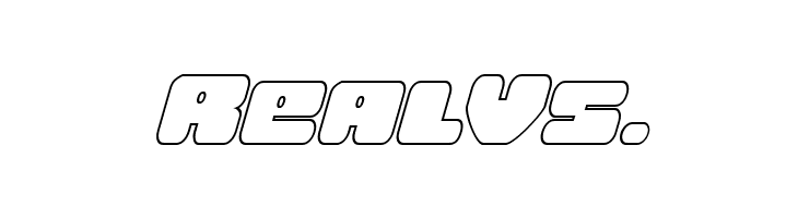 Hula Hoop Girl Outline Italic  Free Fonts Download