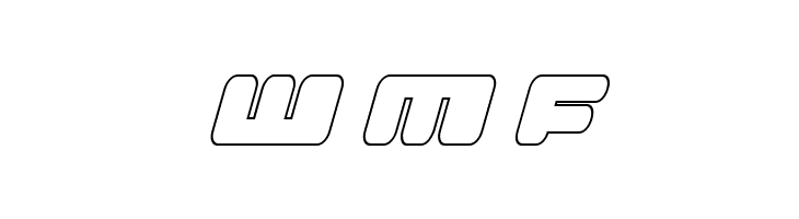 Hula Hoop Girl Outline Italic  Free Fonts Download