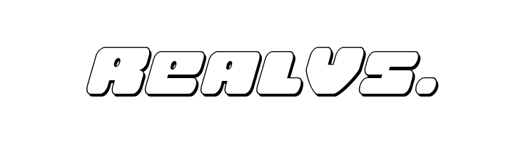 Hula Hoop Girl 3D Italic  Free Fonts Download