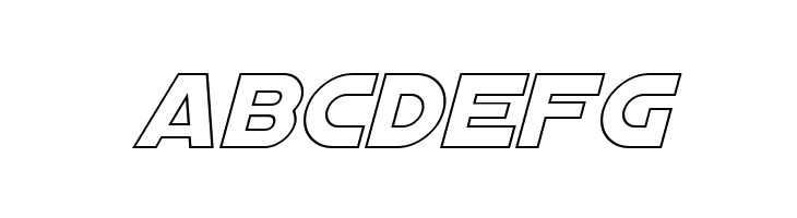 Distant Galaxy Outline Italic  Free Fonts Download