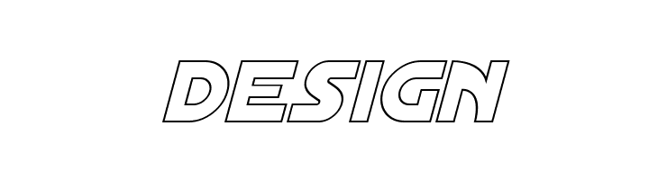 Distant Galaxy Outline Italic  Free Fonts Download