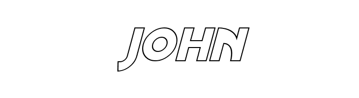 Distant Galaxy Outline Italic  Free Fonts Download