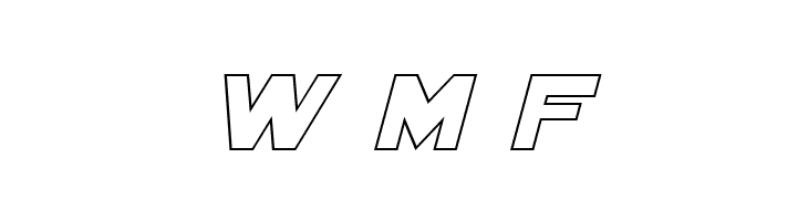 Distant Galaxy Outline Italic  Free Fonts Download