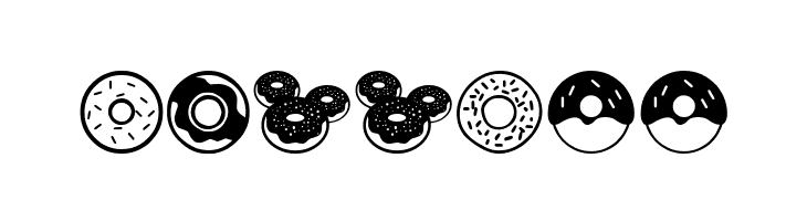 Donuts Icons  Free Fonts Download