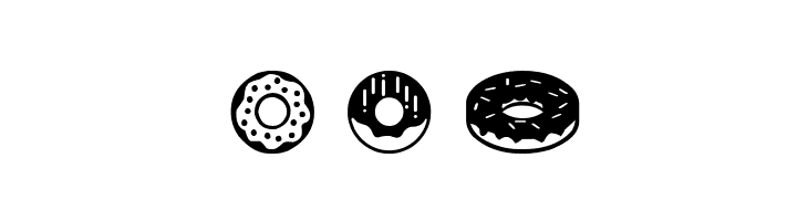 Donuts Icons  Free Fonts Download