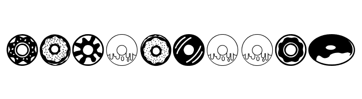 Donuts Icons  Free Fonts Download