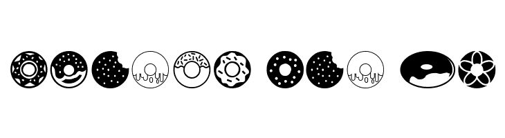 Donuts Icons  Free Fonts Download