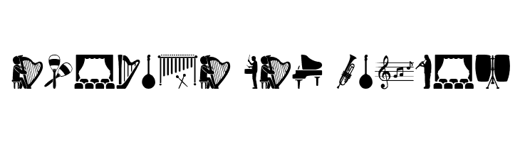 Orchestra Icons  Free Fonts Download