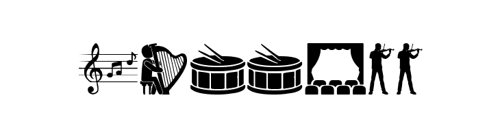 Orchestra Icons  Free Fonts Download