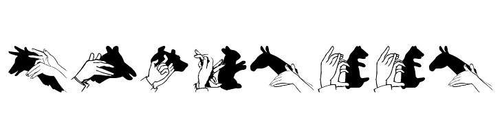 Hand Shadows Icons  Free Fonts Download