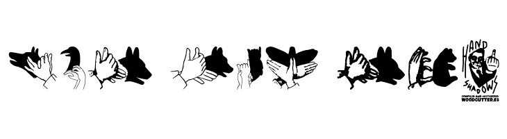 Hand Shadows Icons  Free Fonts Download