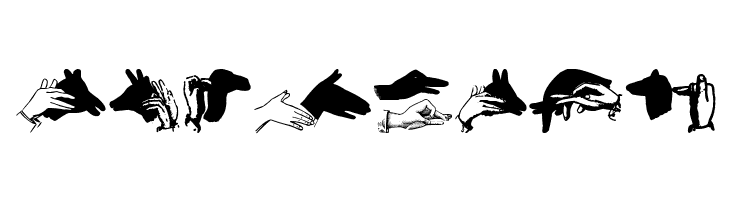 Hand Shadows Icons  Free Fonts Download