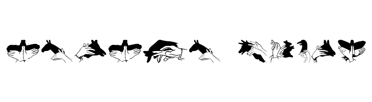 Hand Shadows Icons  Free Fonts Download