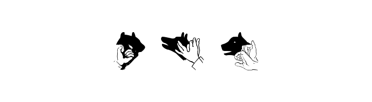 Hand Shadows Icons  Free Fonts Download