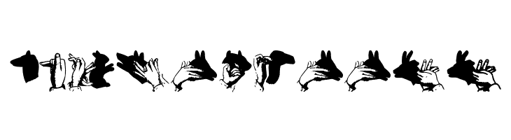 Hand Shadows Icons  Free Fonts Download