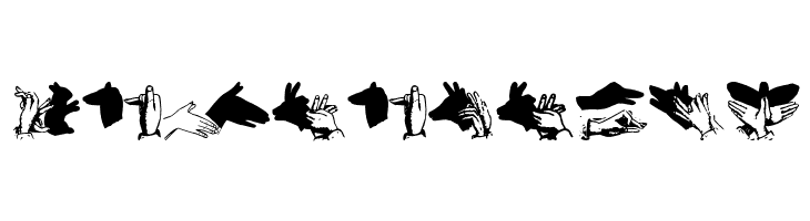 Hand Shadows Icons  Free Fonts Download