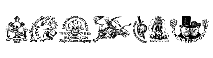 Russian Criminal Tattoos  Free Fonts Download