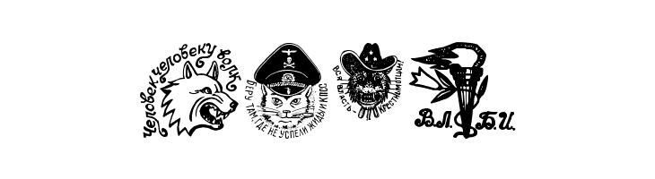 Russian Criminal Tattoos  Free Fonts Download
