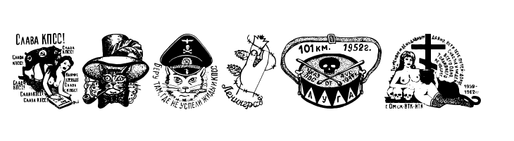 Russian Criminal Tattoos  Free Fonts Download