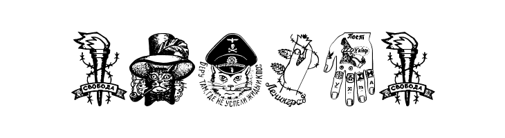 Russian Criminal Tattoos  Free Fonts Download