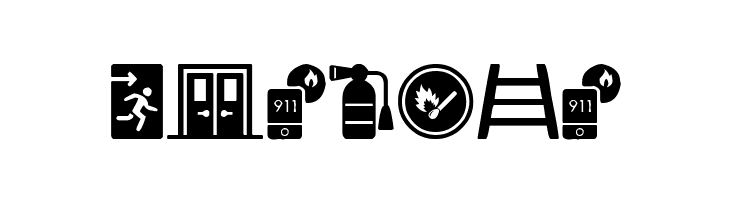 Fire Safety Icons  Free Fonts Download