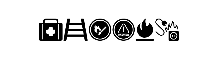 Fire Safety Icons  Free Fonts Download