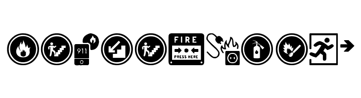 Fire Safety Icons  Free Fonts Download