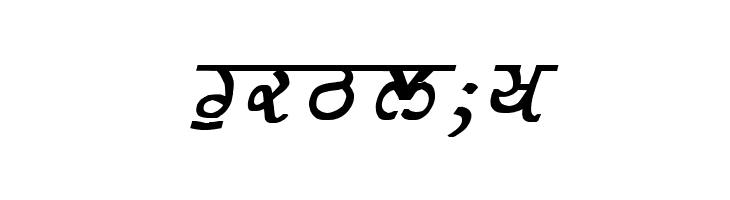 GurmukhiLys 030 Bold Italic  Free Fonts Download